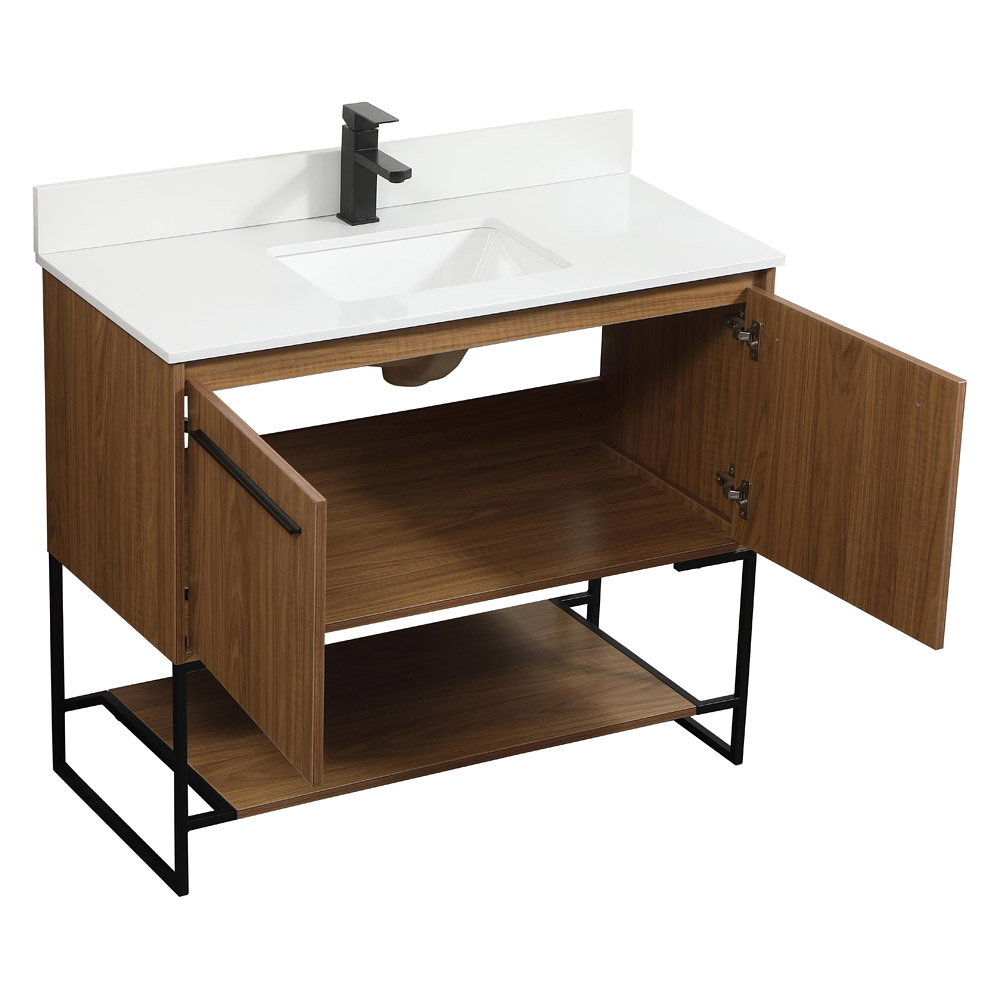 Elegant Bathroom Vanity - Walnut Brown (VF42540WB-BS)