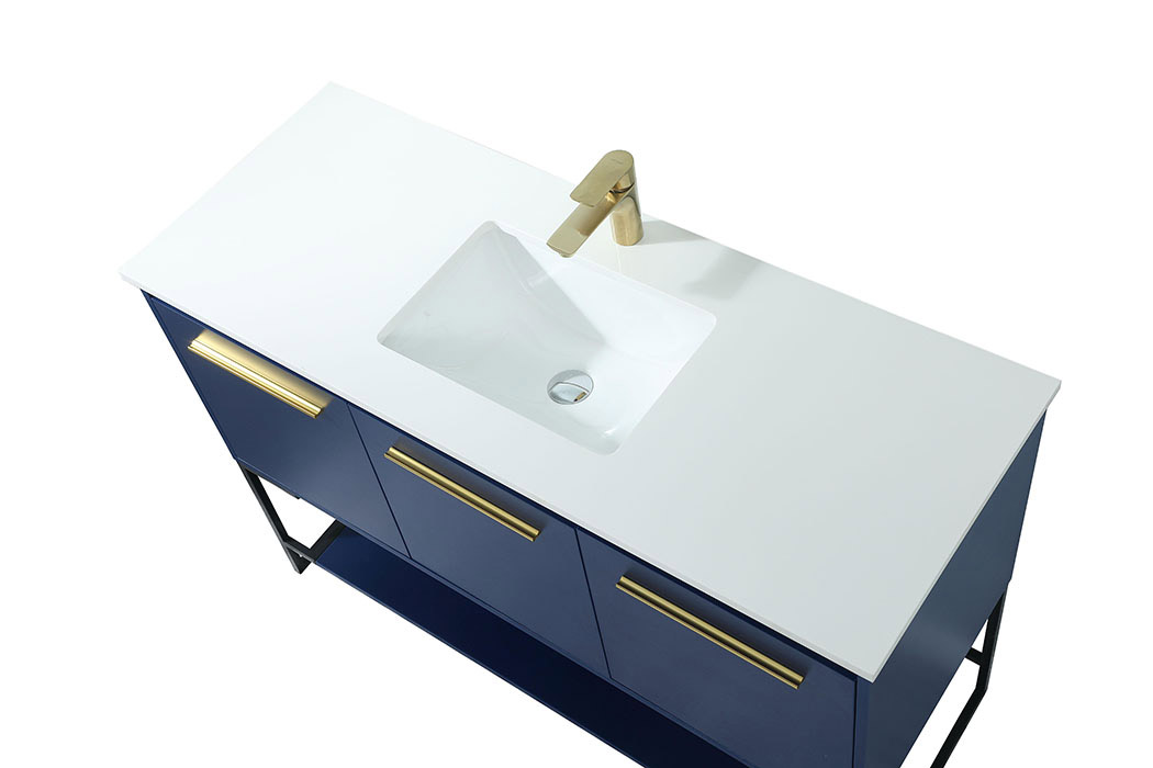 Elegant Bathroom Vanity - Blue (VF42548MBL)