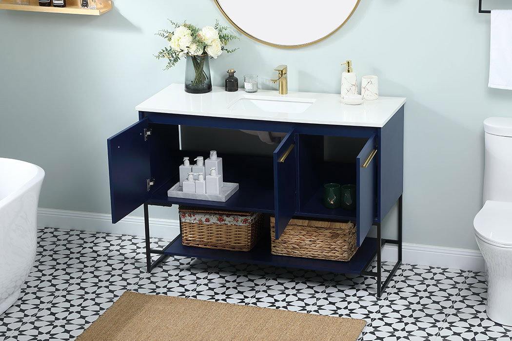 Elegant Bathroom Vanity - Blue (VF42548MBL)