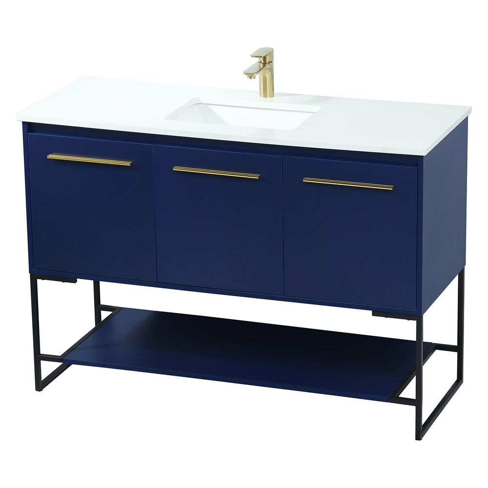 Elegant Bathroom Vanity - Blue (VF42548MBL)