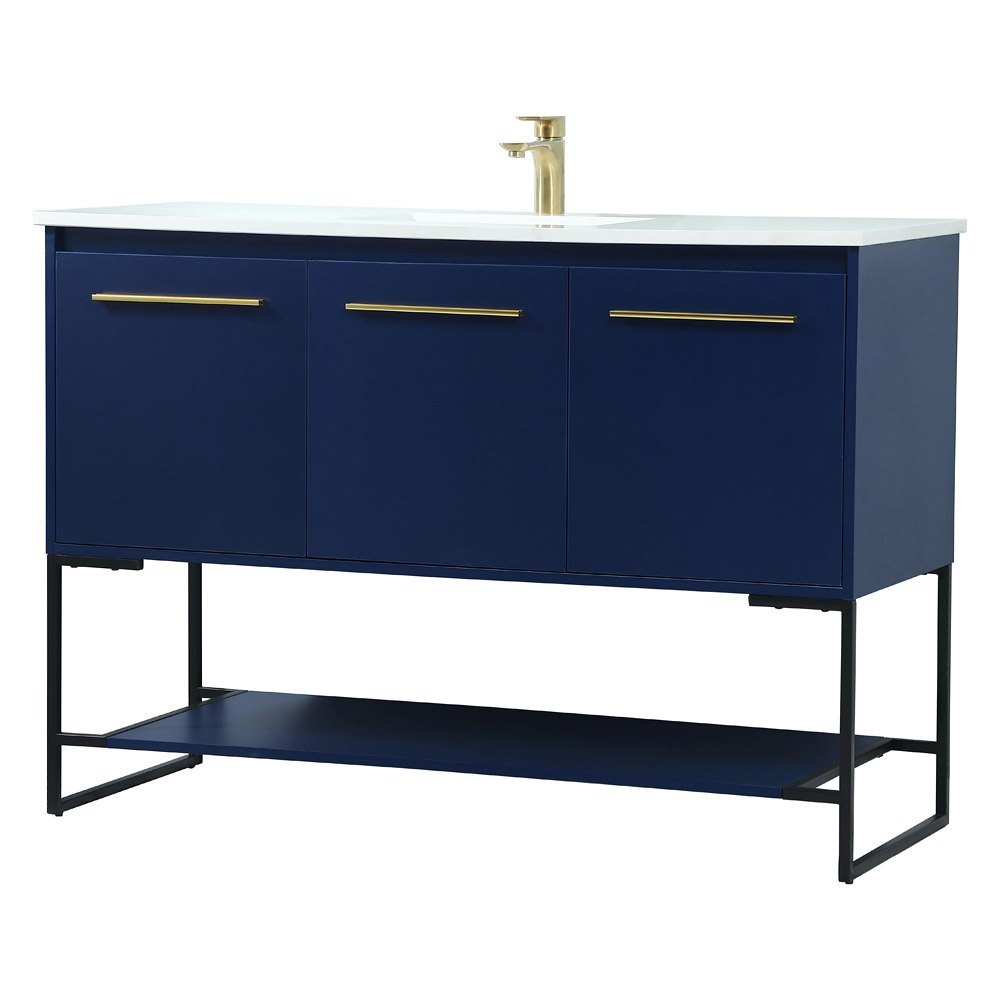 Elegant Bathroom Vanity - Blue (VF42548MBL)