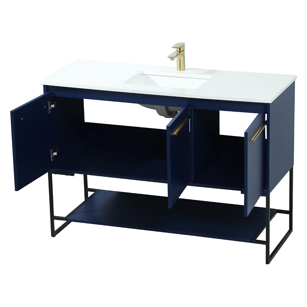 Elegant Bathroom Vanity - Blue (VF42548MBL)