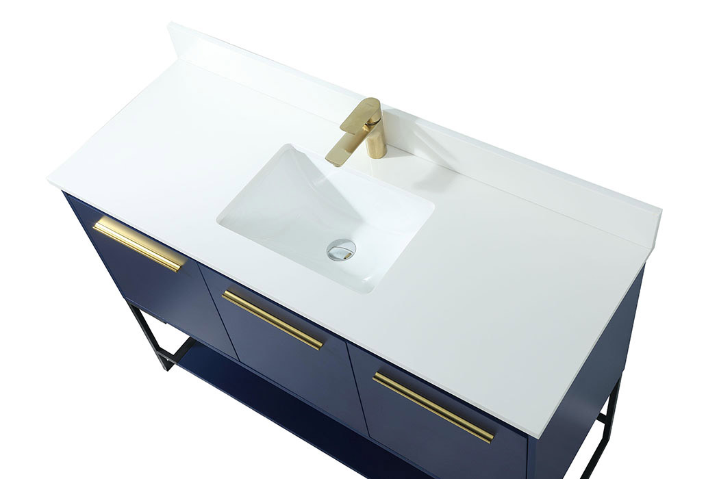 Elegant Bathroom Vanity - Blue (VF42548MBL-BS)