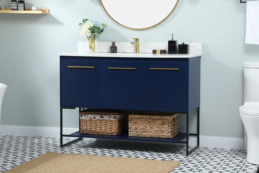 Elegant Bathroom Vanity - Blue (VF42548MBL-BS)