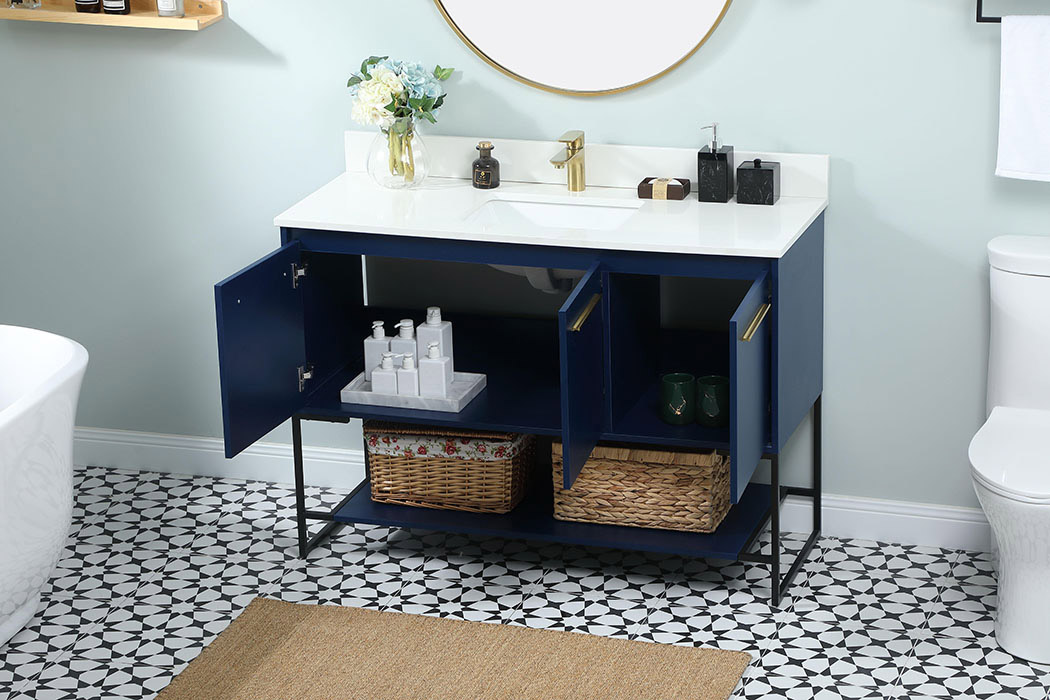 Elegant Bathroom Vanity - Blue (VF42548MBL-BS)