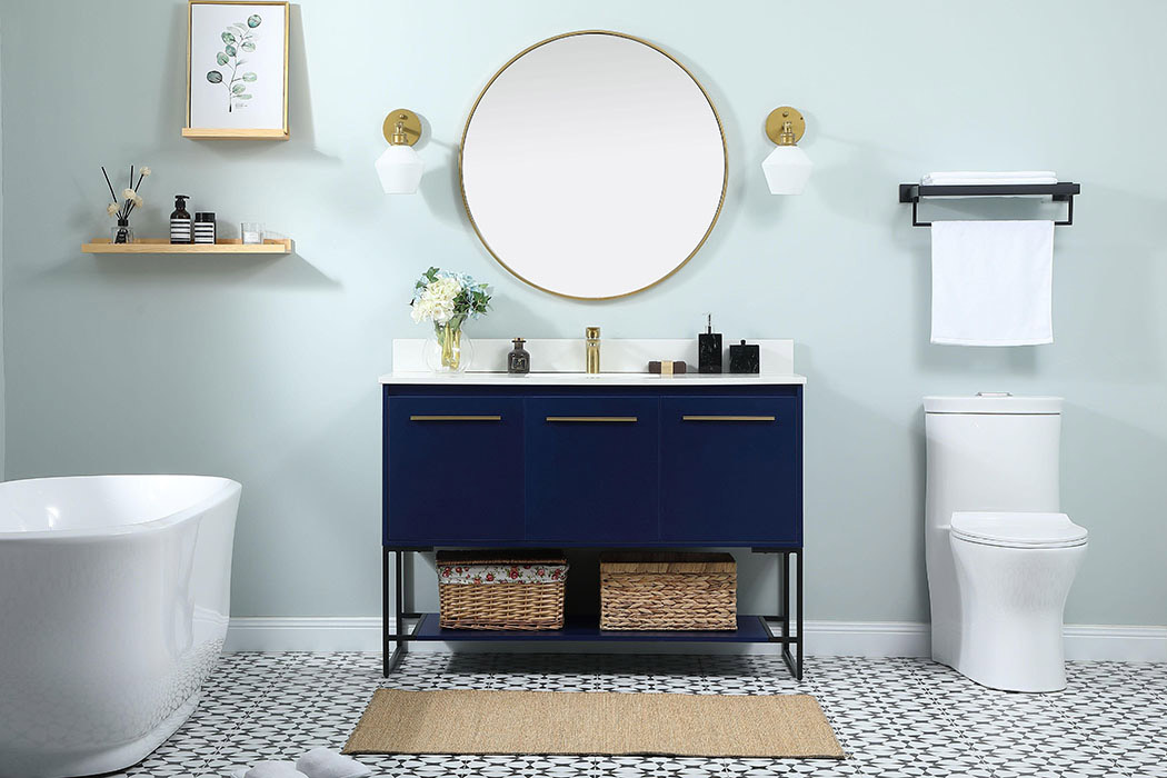 Elegant Bathroom Vanity - Blue (VF42548MBL-BS)