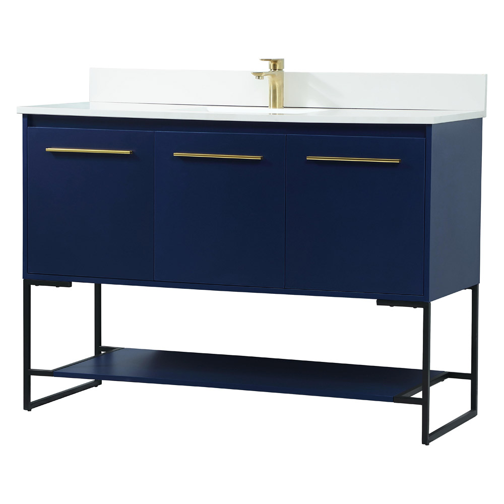 Elegant Bathroom Vanity - Blue (VF42548MBL-BS)