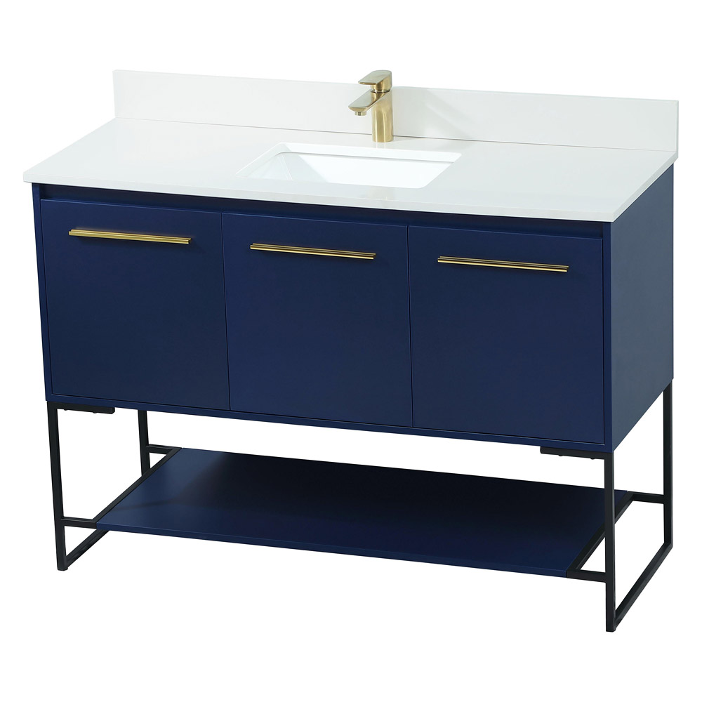 Elegant Bathroom Vanity - Blue (VF42548MBL-BS)