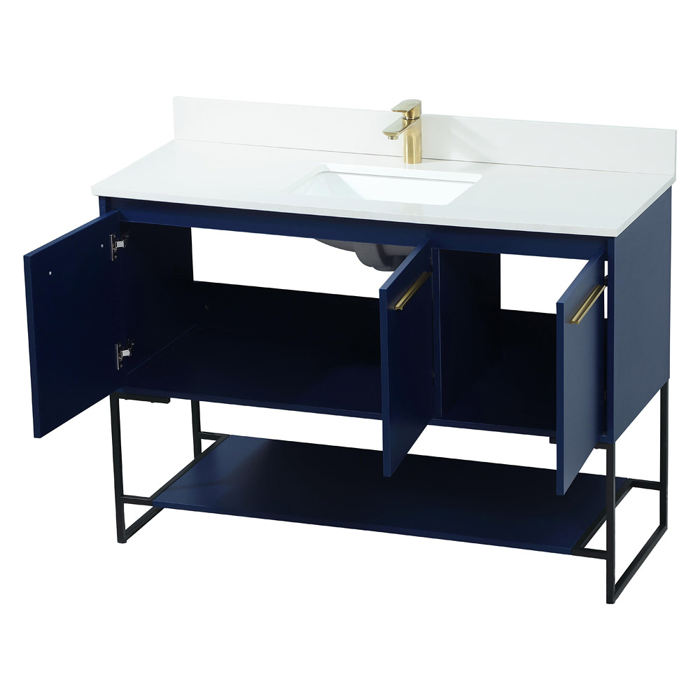 Elegant Bathroom Vanity - Blue (VF42548MBL-BS)