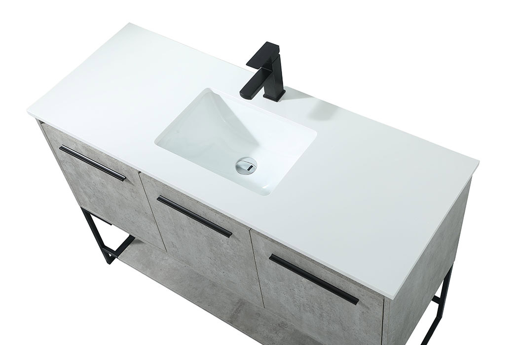 Elegant Bathroom Vanity - Concrete Gray (VF42548MCG)