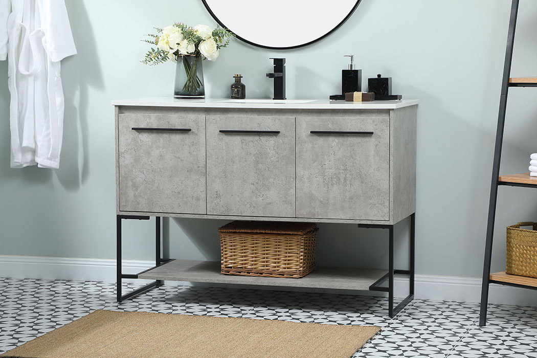 Elegant Bathroom Vanity - Concrete Gray (VF42548MCG)