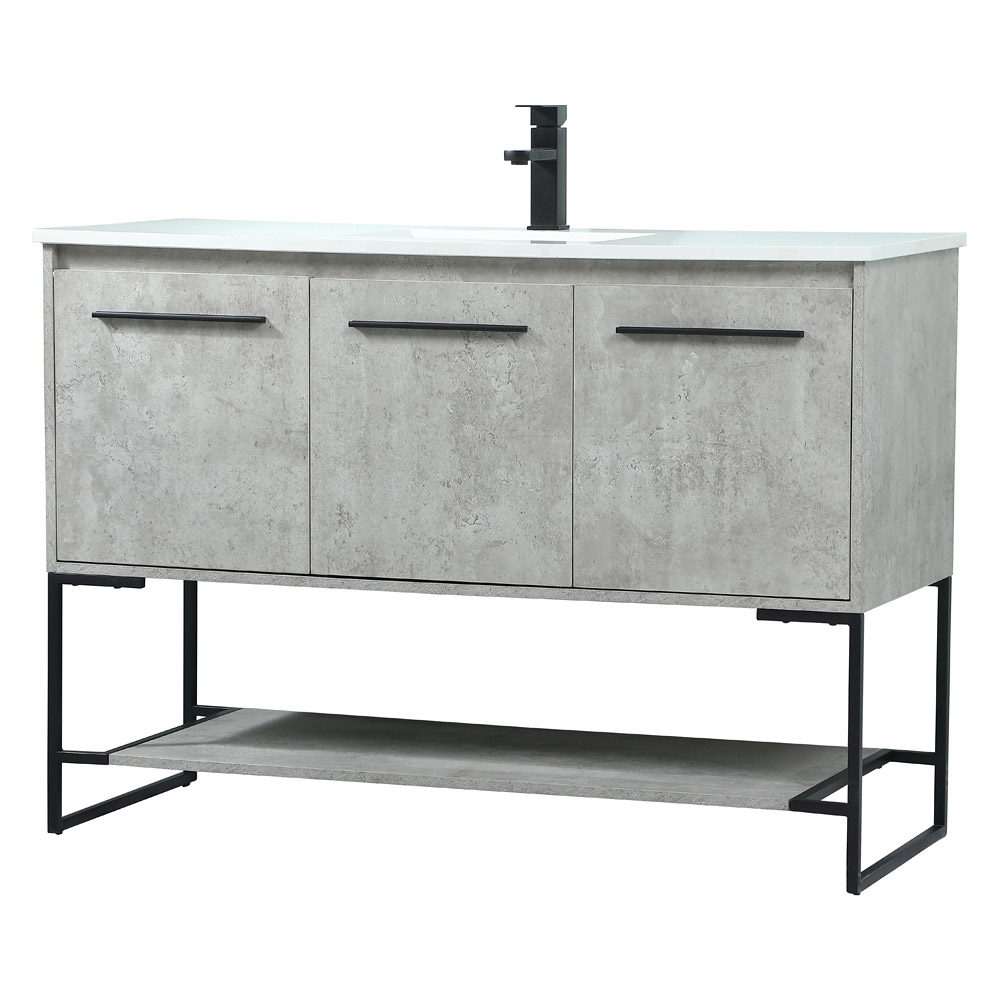 Elegant Bathroom Vanity - Concrete Gray (VF42548MCG)