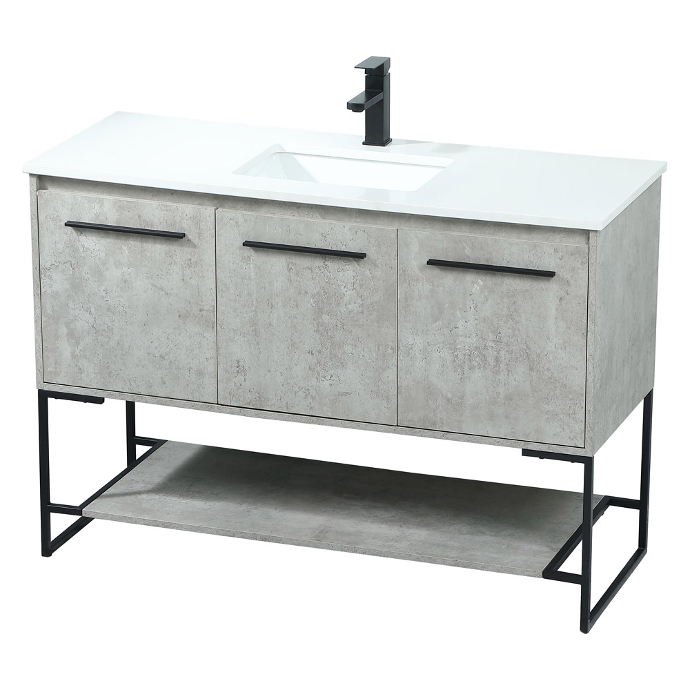 Elegant Bathroom Vanity - Concrete Gray (VF42548MCG)