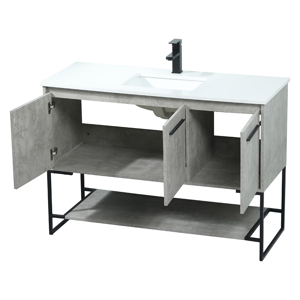 Elegant Bathroom Vanity - Concrete Gray (VF42548MCG)