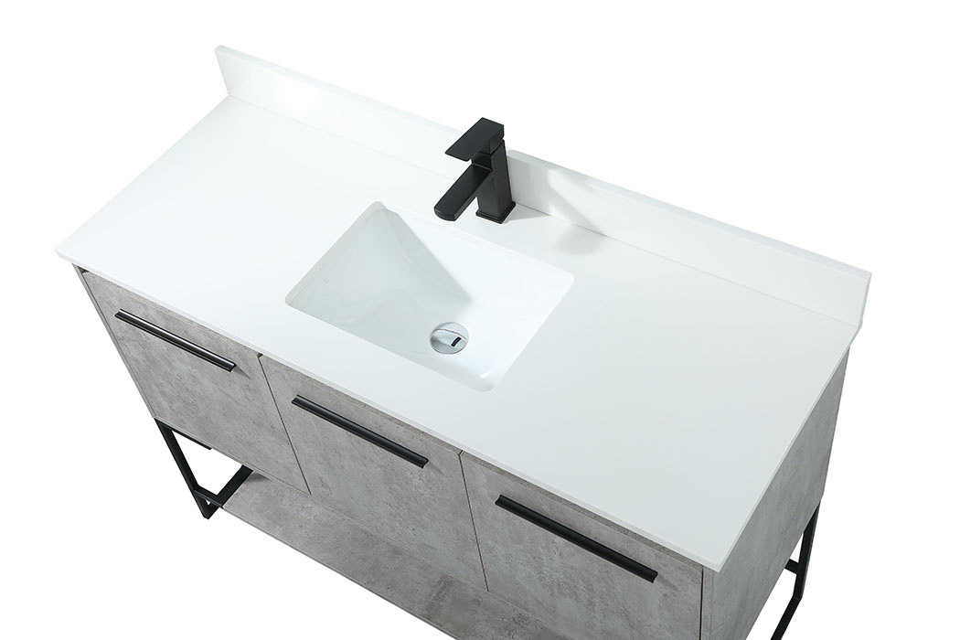 Elegant Bathroom Vanity - Concrete Gray (VF42548MCG-BS)