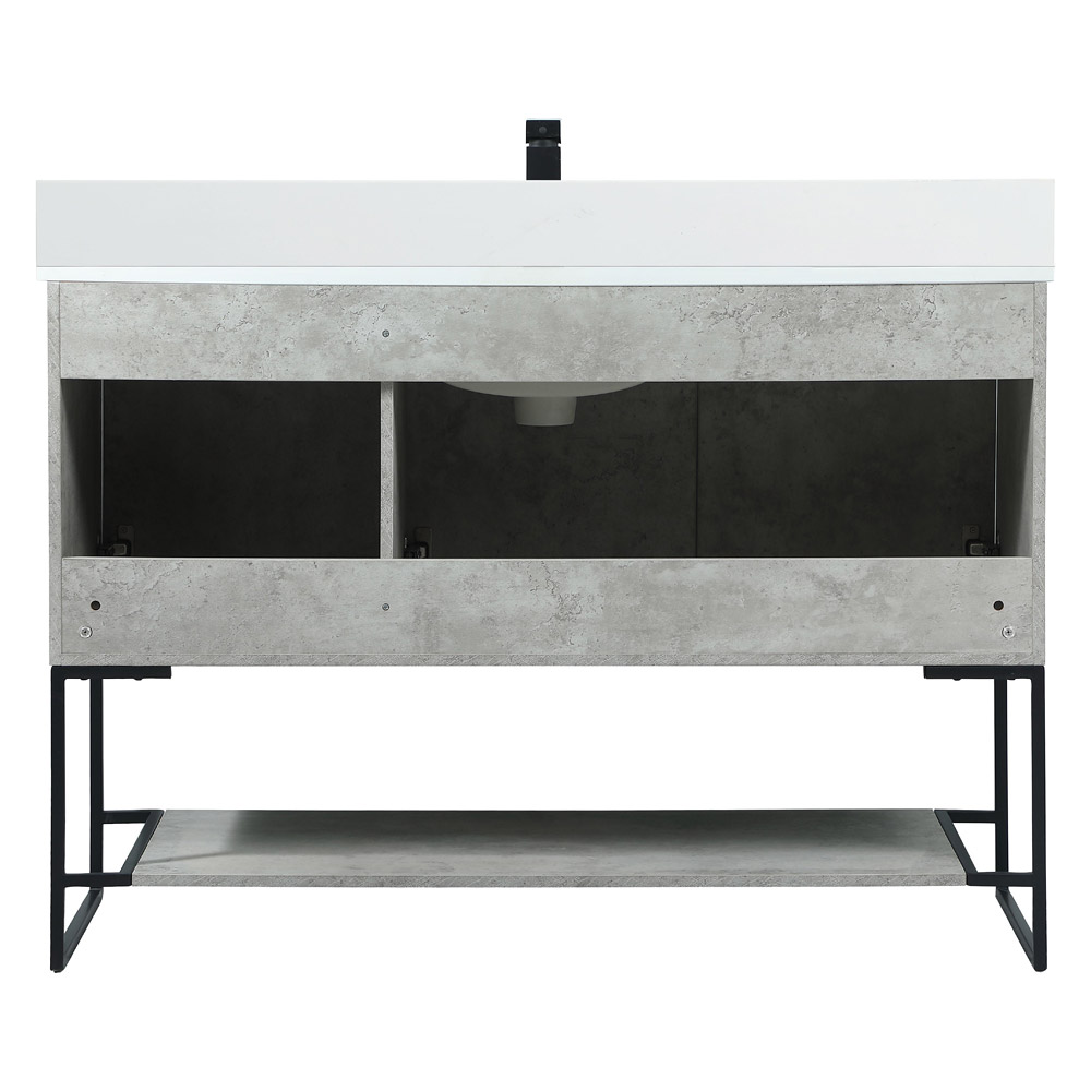 Elegant Bathroom Vanity - Concrete Gray (VF42548MCG-BS)