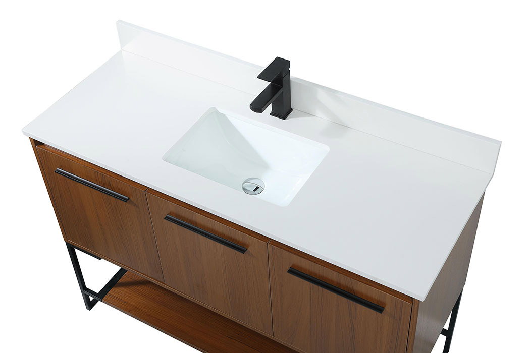 Elegant Bathroom Vanity - Teak (VF42548MTK-BS)