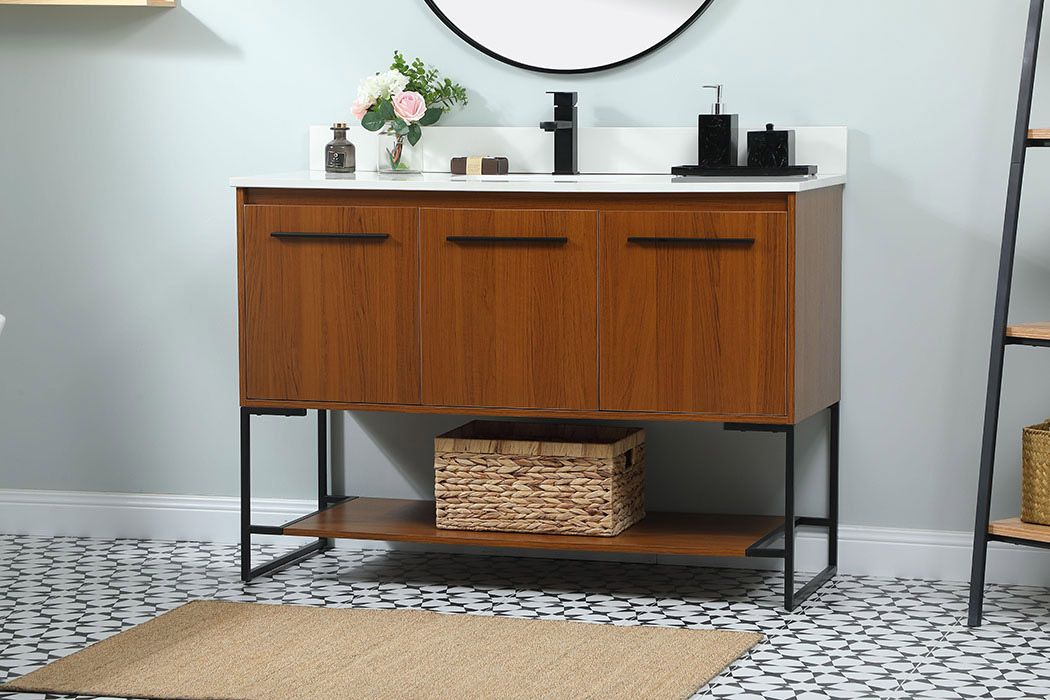 Elegant Bathroom Vanity - Teak (VF42548MTK-BS)