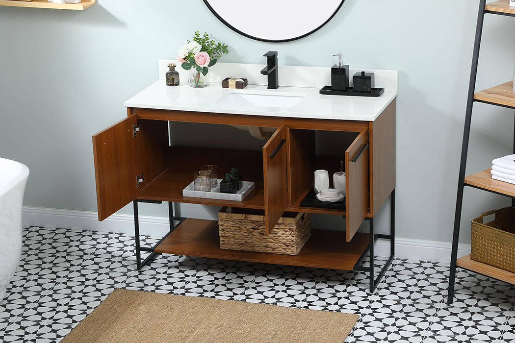 Elegant Bathroom Vanity - Teak (VF42548MTK-BS)