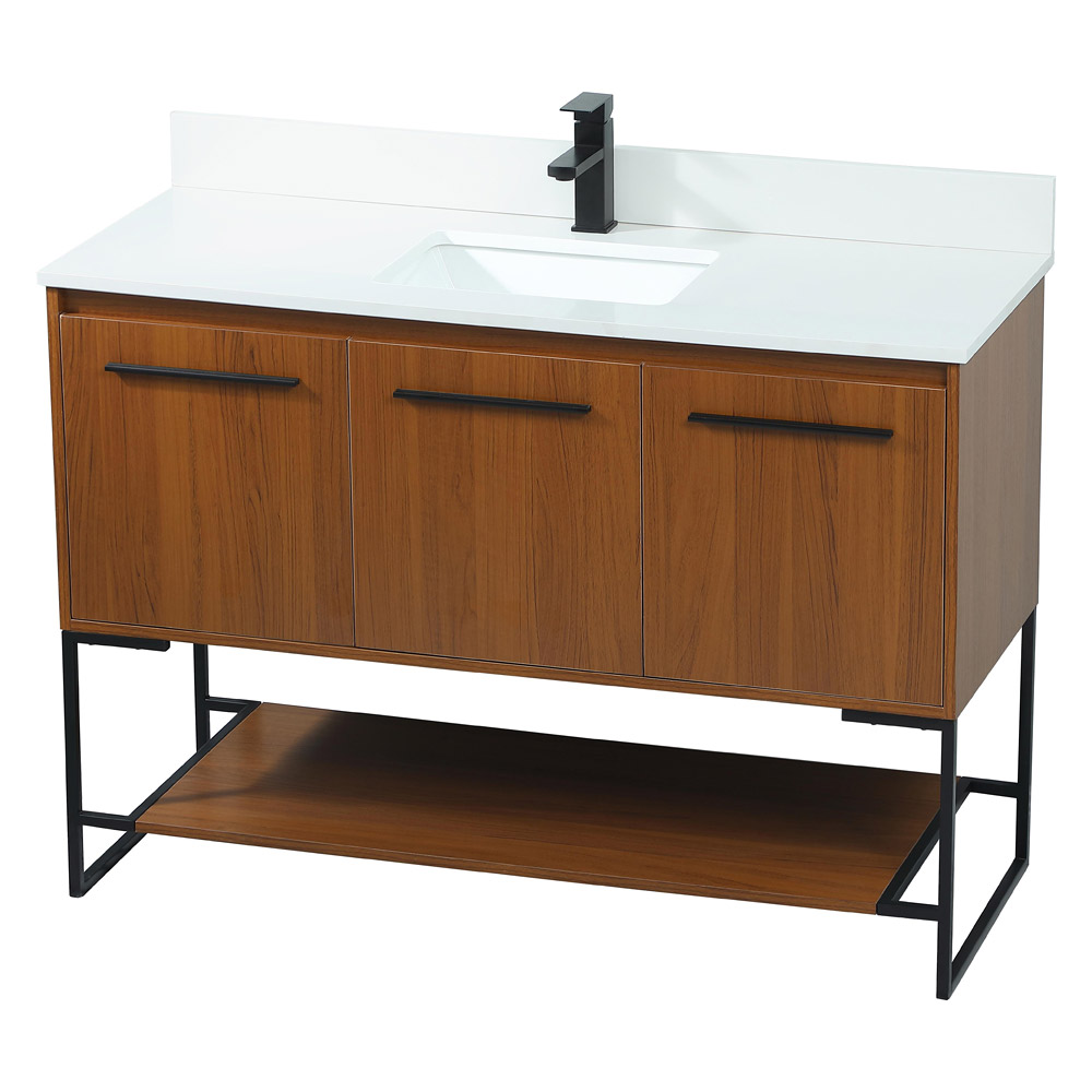 Elegant Bathroom Vanity - Teak (VF42548MTK-BS)