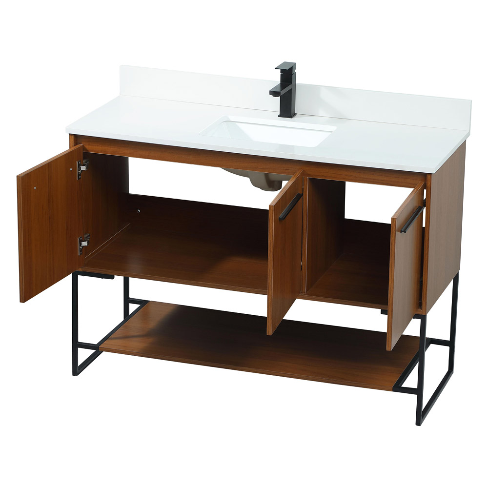 Elegant Bathroom Vanity - Teak (VF42548MTK-BS)