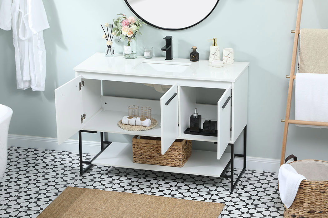 Elegant Bathroom Vanity - White (VF42548MWH)