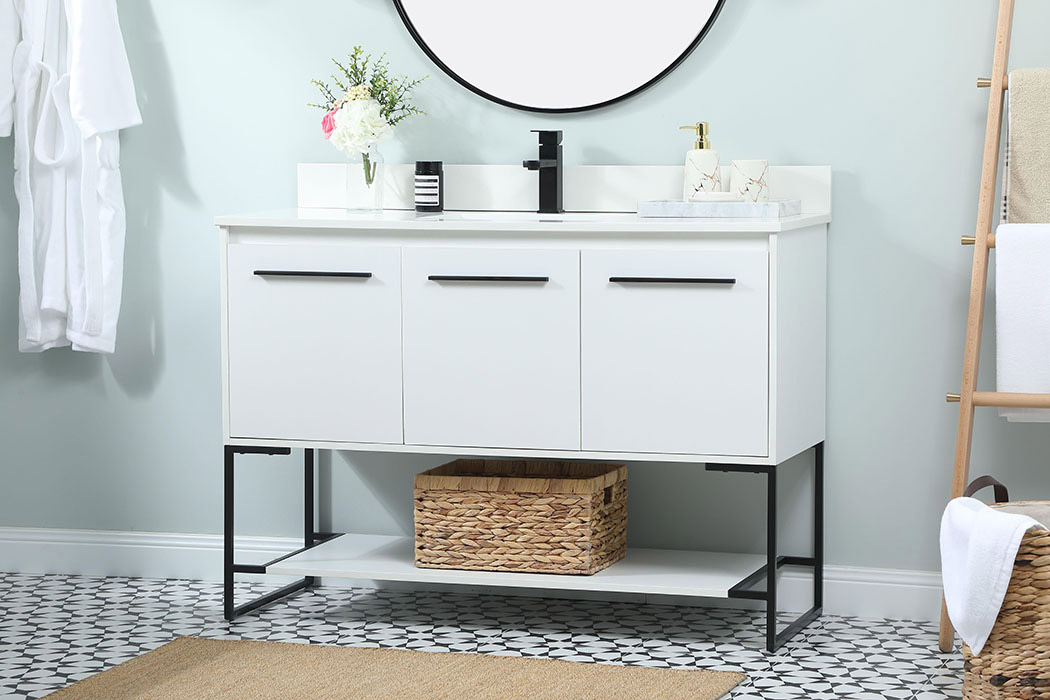 Elegant Bathroom Vanity - White (VF42548MWH-BS)