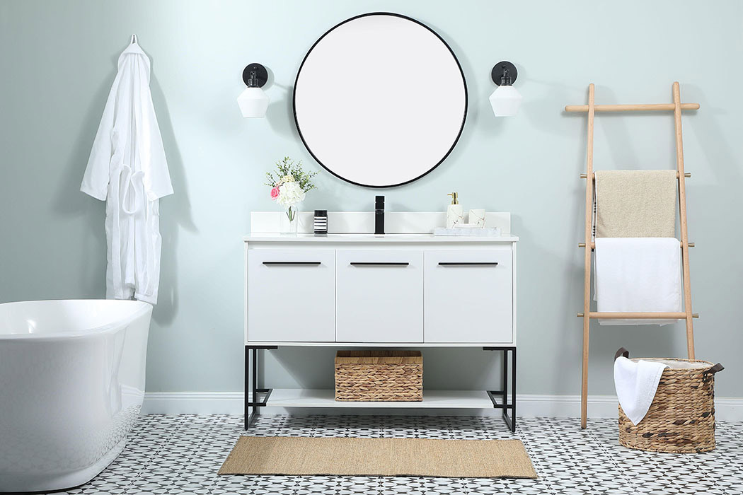 Elegant Bathroom Vanity - White (VF42548MWH-BS)