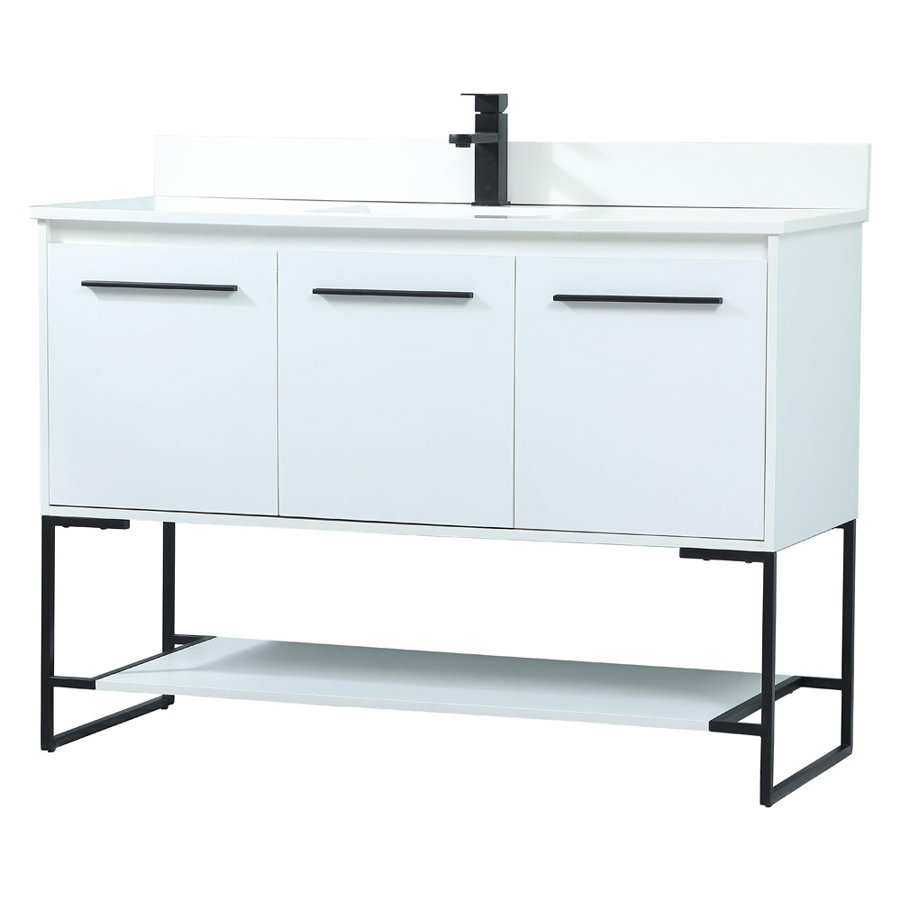 Elegant Bathroom Vanity - White (VF42548MWH-BS)