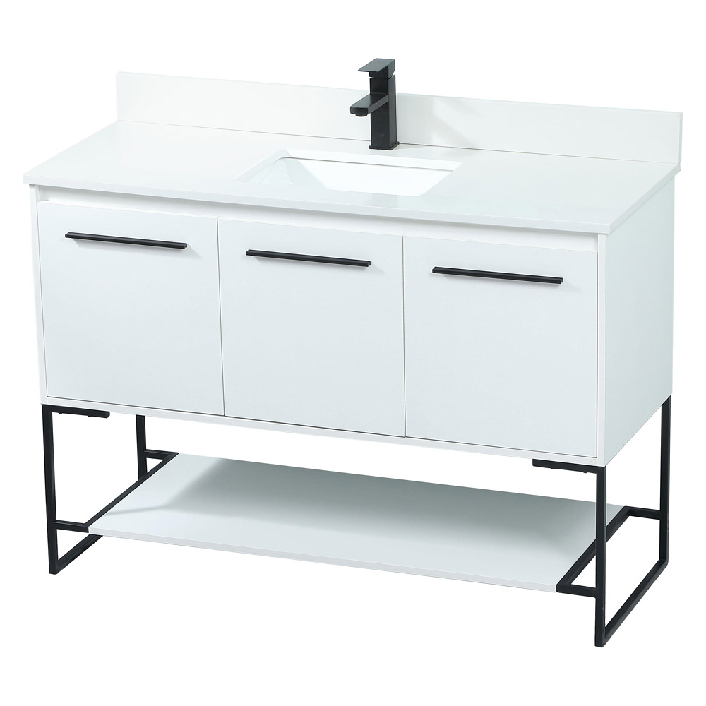 Elegant Bathroom Vanity - White (VF42548MWH-BS)