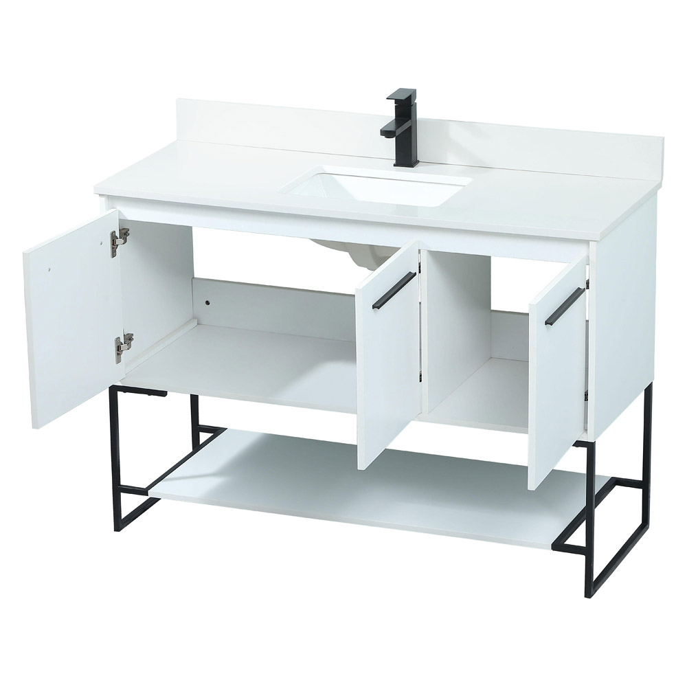 Elegant Bathroom Vanity - White (VF42548MWH-BS)