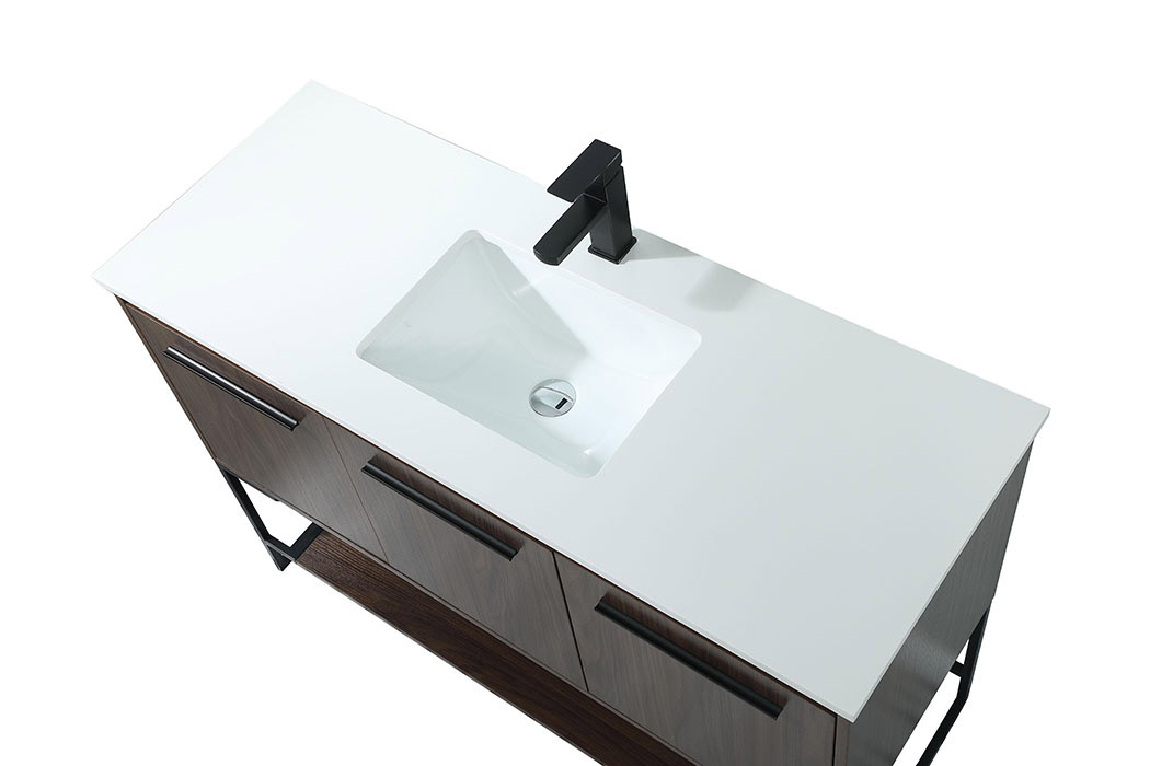 Elegant Bathroom Vanity - Walnut (VF42548MWT)