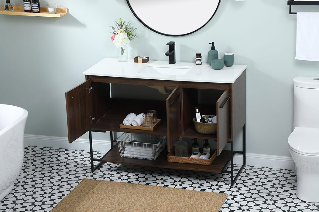 Elegant Bathroom Vanity - Walnut (VF42548MWT)