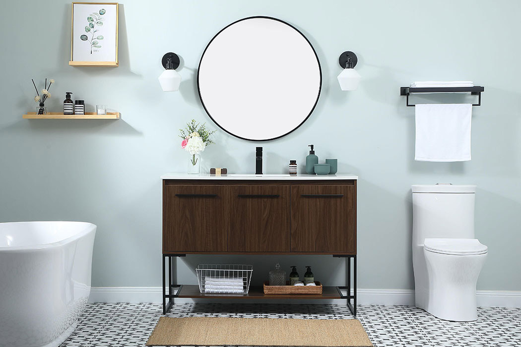 Elegant Bathroom Vanity - Walnut (VF42548MWT)