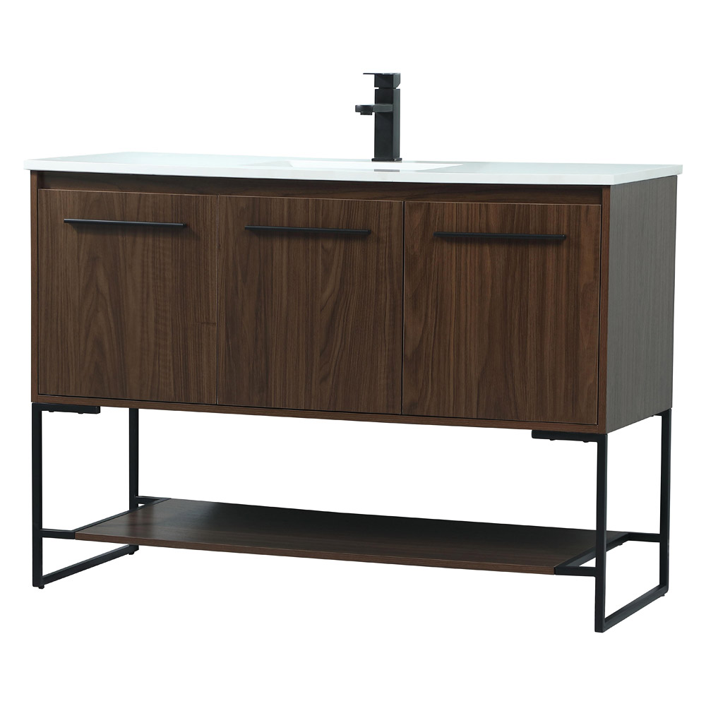 Elegant Bathroom Vanity - Walnut (VF42548MWT)