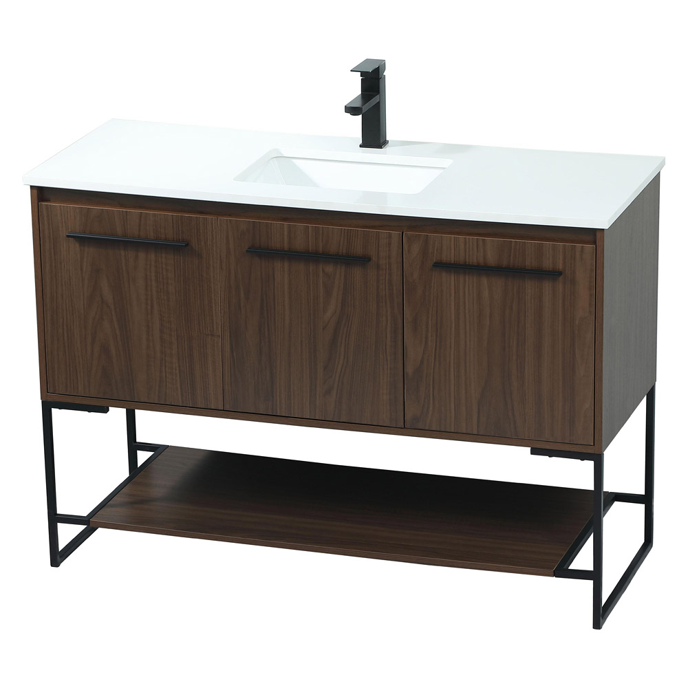 Elegant Bathroom Vanity - Walnut (VF42548MWT)