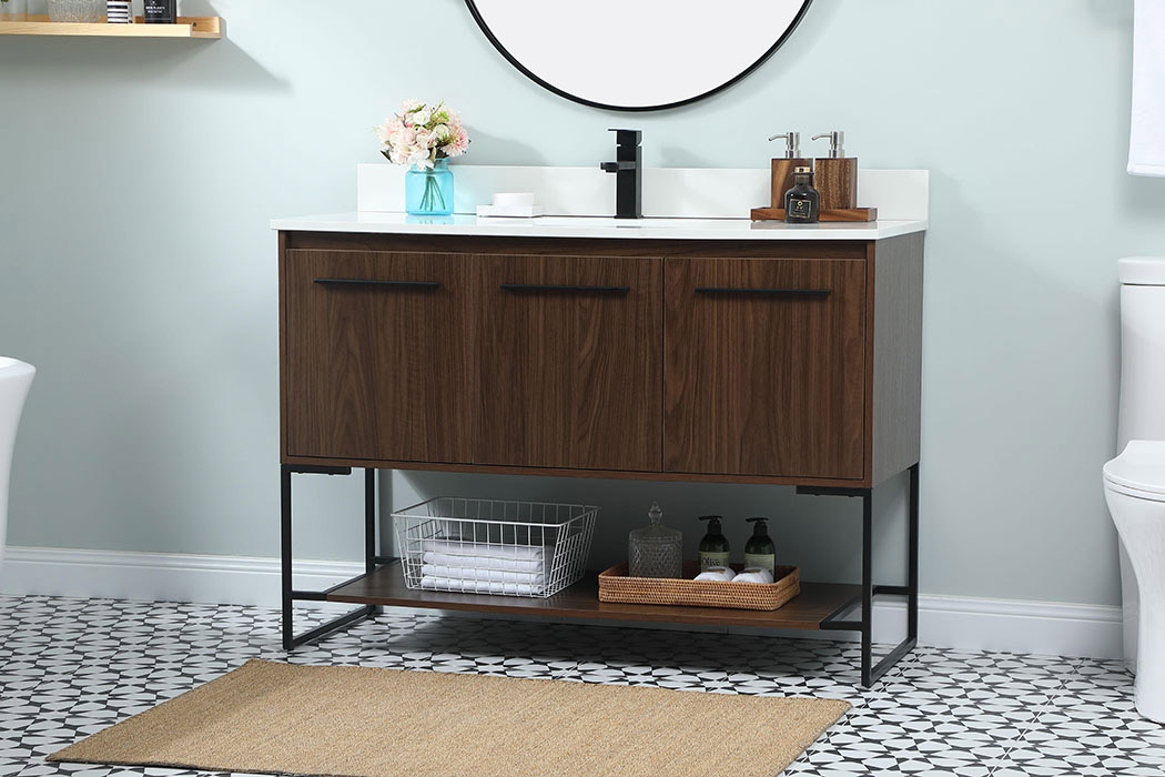 Elegant Bathroom Vanity - Walnut (VF42548MWT-BS)