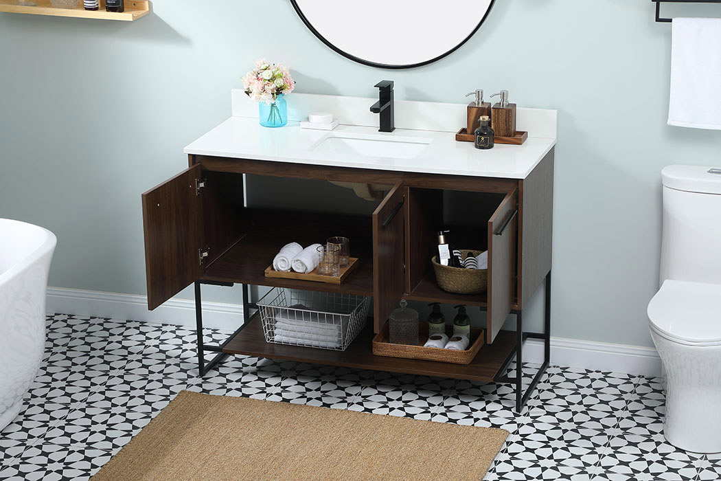 Elegant Bathroom Vanity - Walnut (VF42548MWT-BS)