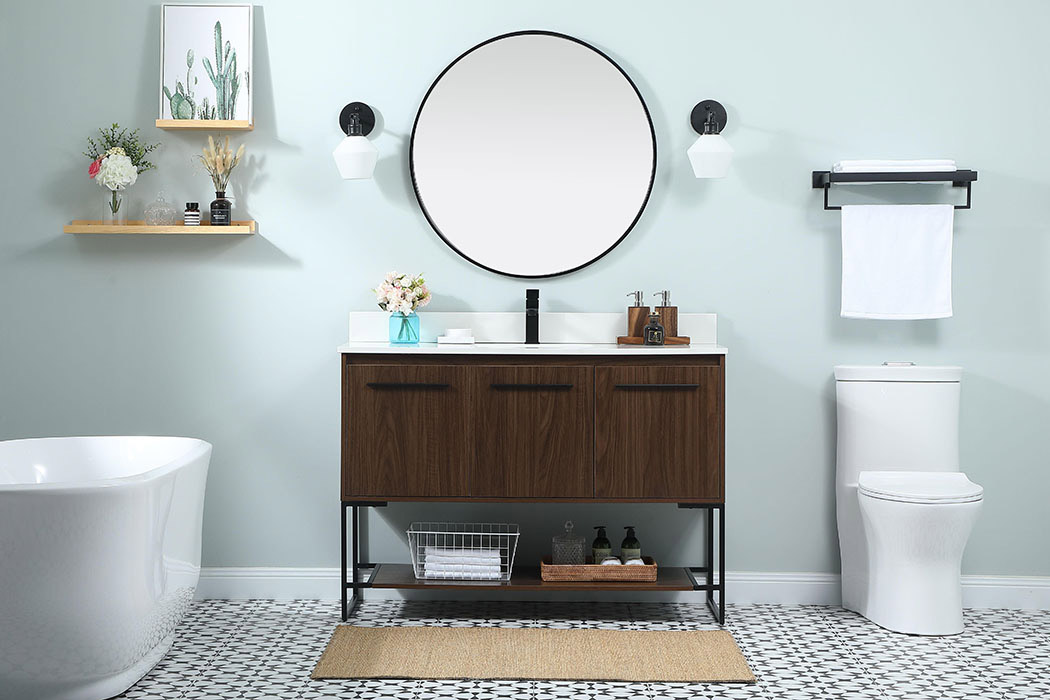 Elegant Bathroom Vanity - Walnut (VF42548MWT-BS)