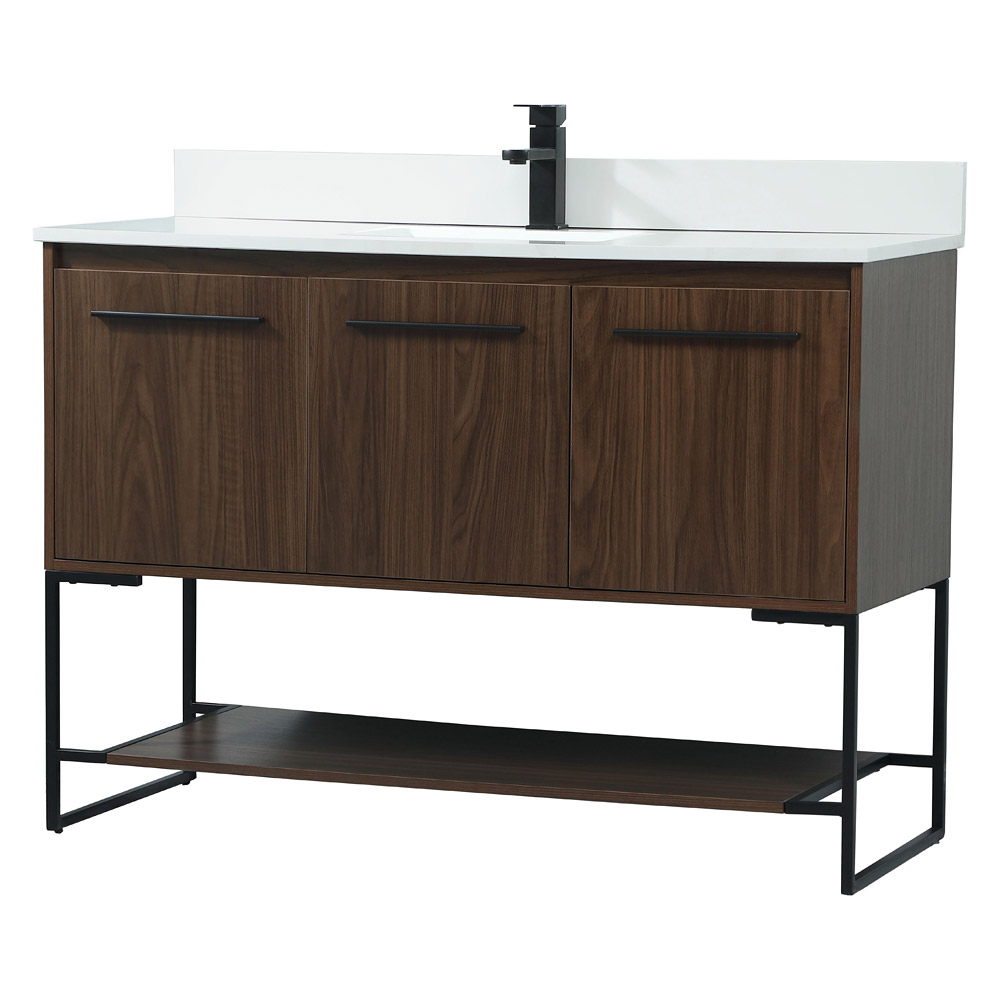 Elegant Bathroom Vanity - Walnut (VF42548MWT-BS)