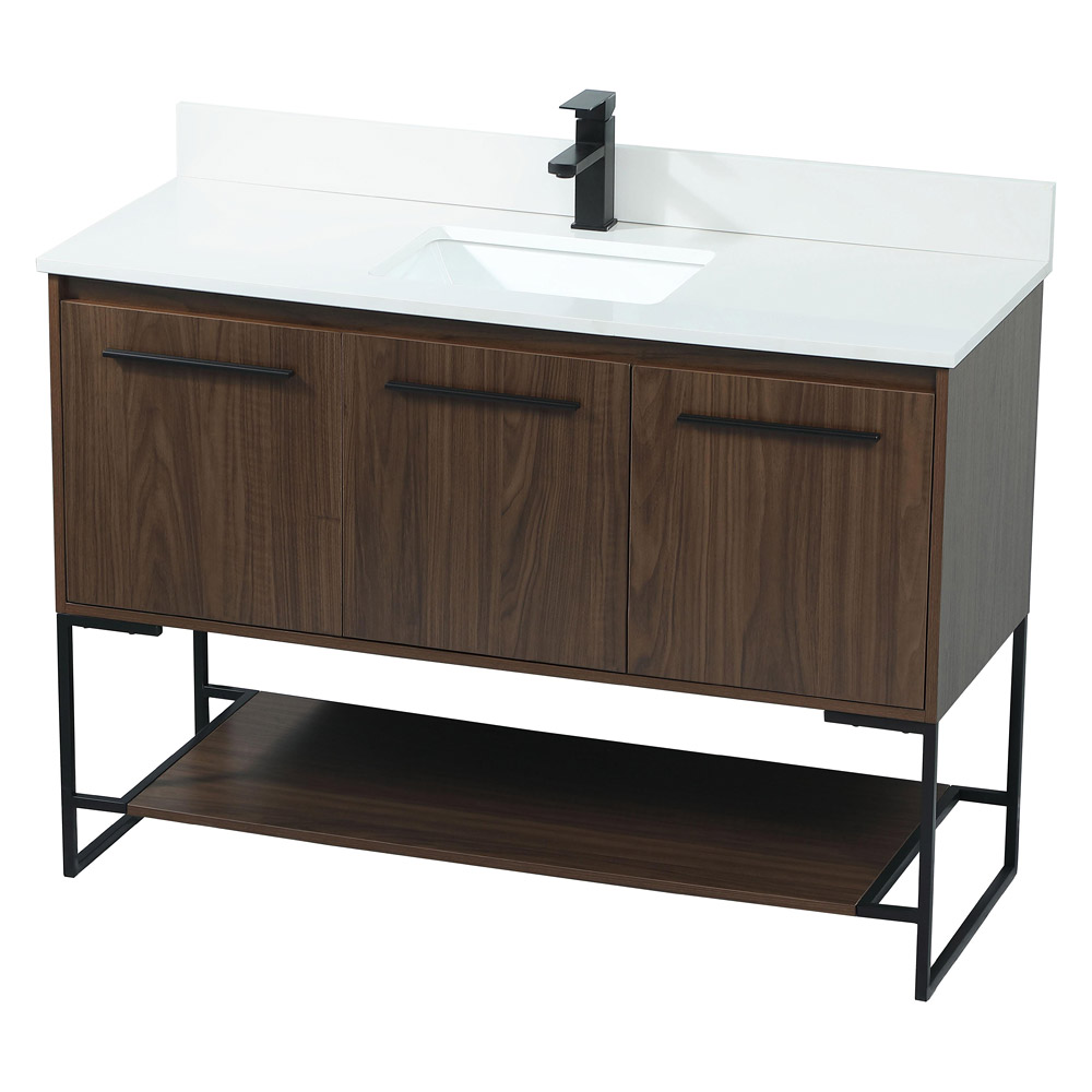 Elegant Bathroom Vanity - Walnut (VF42548MWT-BS)