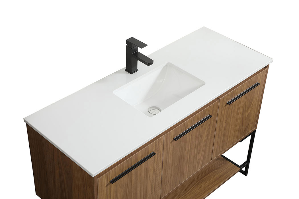 Elegant Bathroom Vanity - Walnut Brown (VF42548WB)