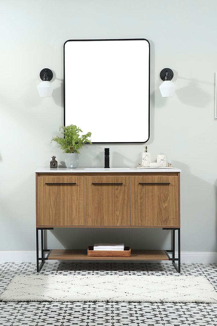 Elegant Bathroom Vanity - Walnut Brown (VF42548WB)