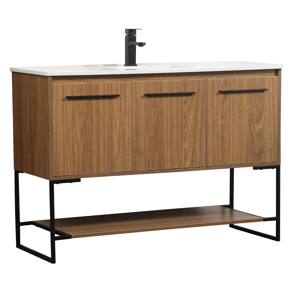 Elegant Bathroom Vanity - Walnut Brown (VF42548WB)