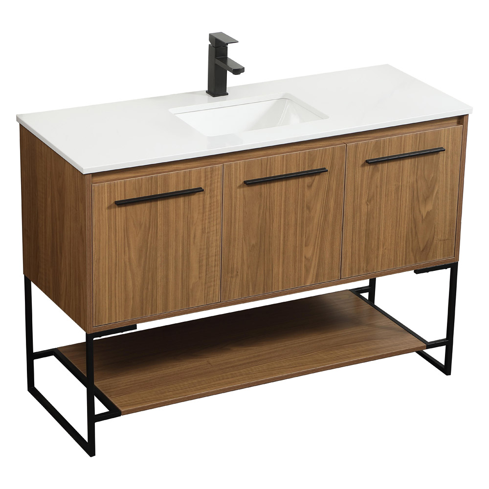 Elegant Bathroom Vanity - Walnut Brown (VF42548WB)