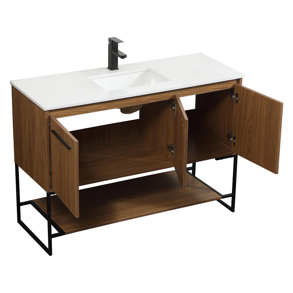 Elegant Bathroom Vanity - Walnut Brown (VF42548WB)