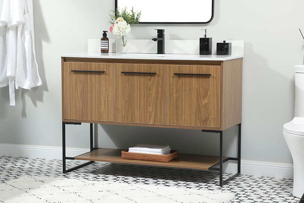 Elegant Bathroom Vanity - Walnut Brown (VF42548WB-BS)