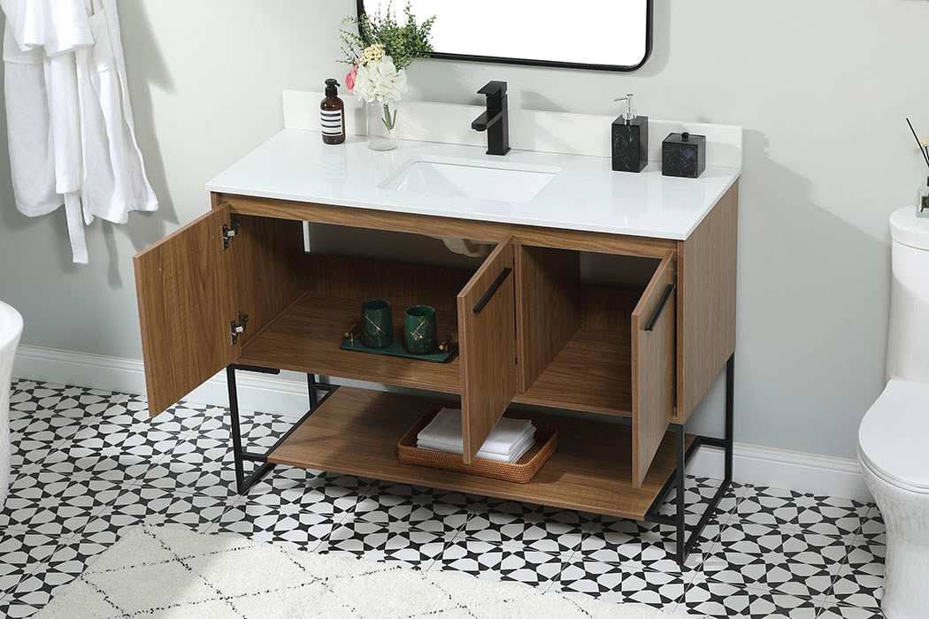 Elegant Bathroom Vanity - Walnut Brown (VF42548WB-BS)