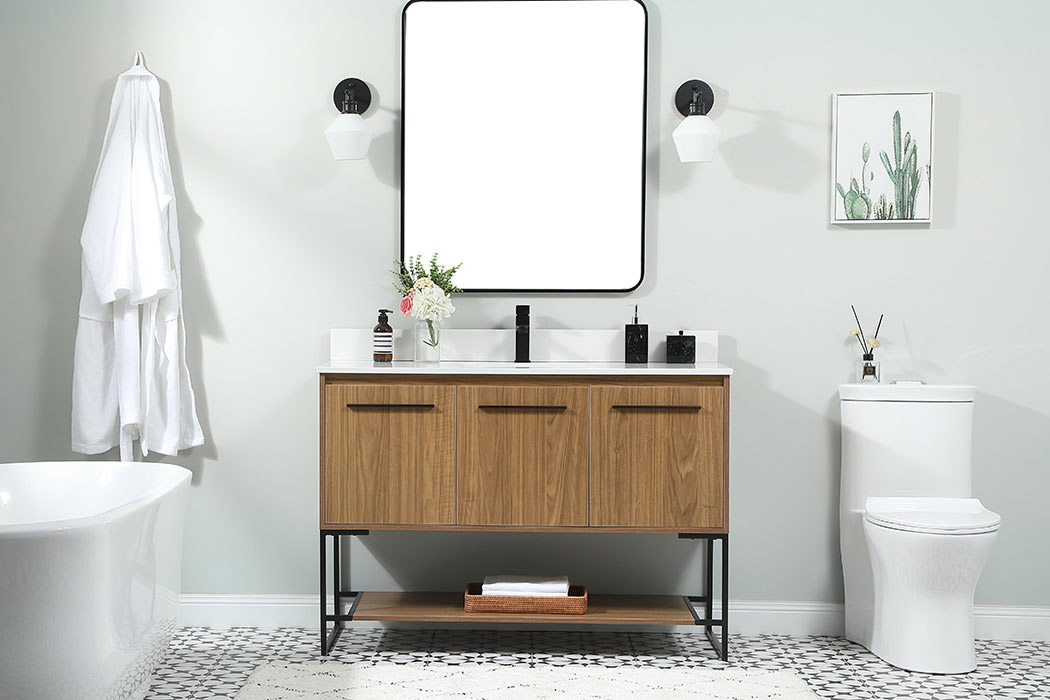 Elegant Bathroom Vanity - Walnut Brown (VF42548WB-BS)