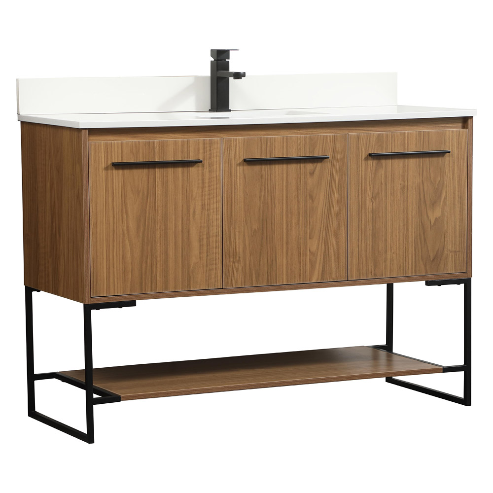 Elegant Bathroom Vanity - Walnut Brown (VF42548WB-BS)